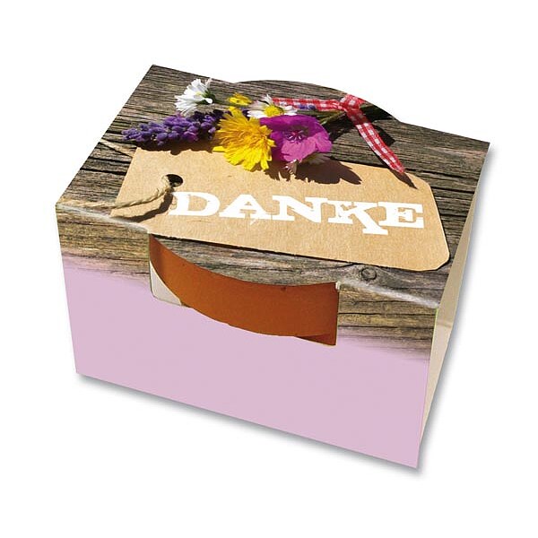Mini-Pflanzset "Danke" mit Eigendruck