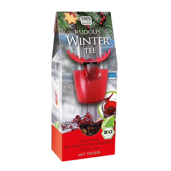 Biotee + Sieb "Rudolfs Wintertee"