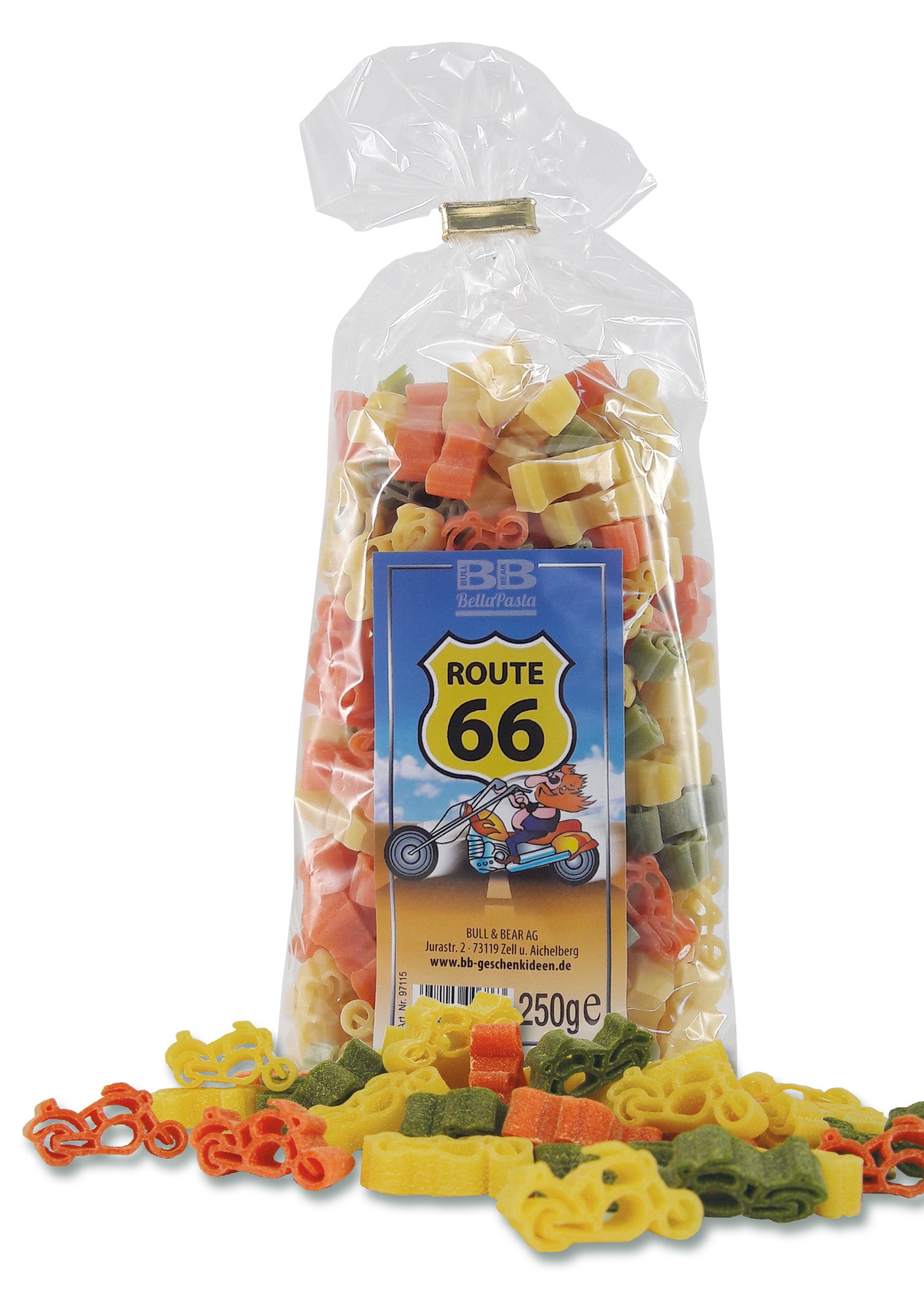 Motorradnudeln Pasta Route 66