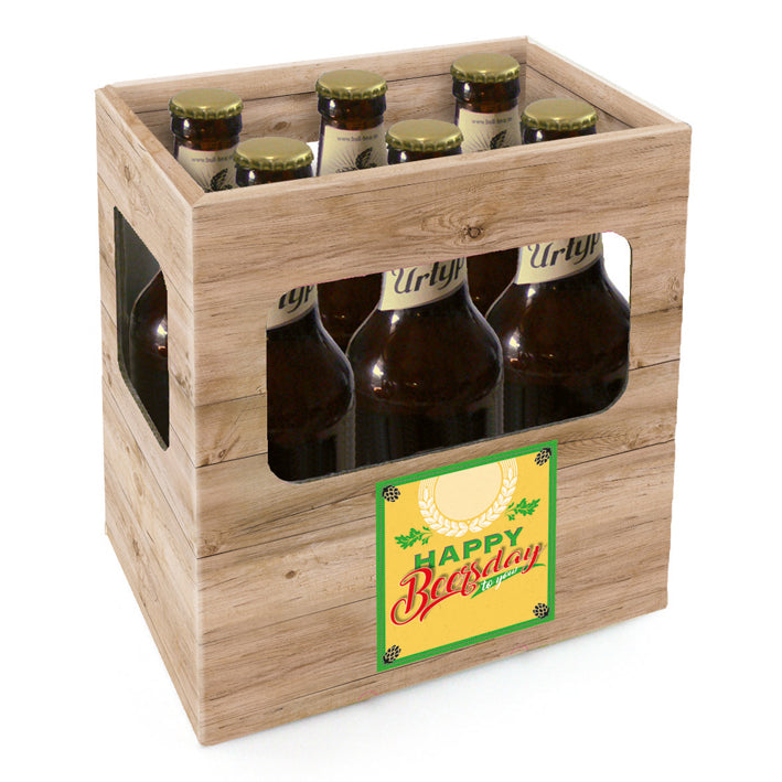 6er Bier-Box ''Happy Beersday''