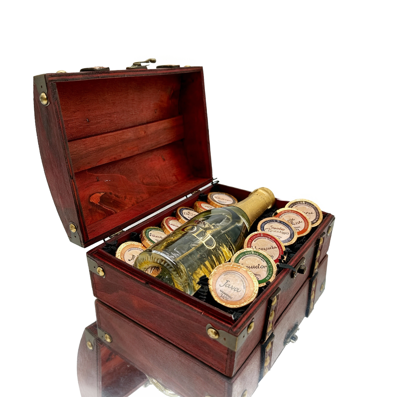 Mini-Schatztruhe Goldschätzchen mit Dublonen