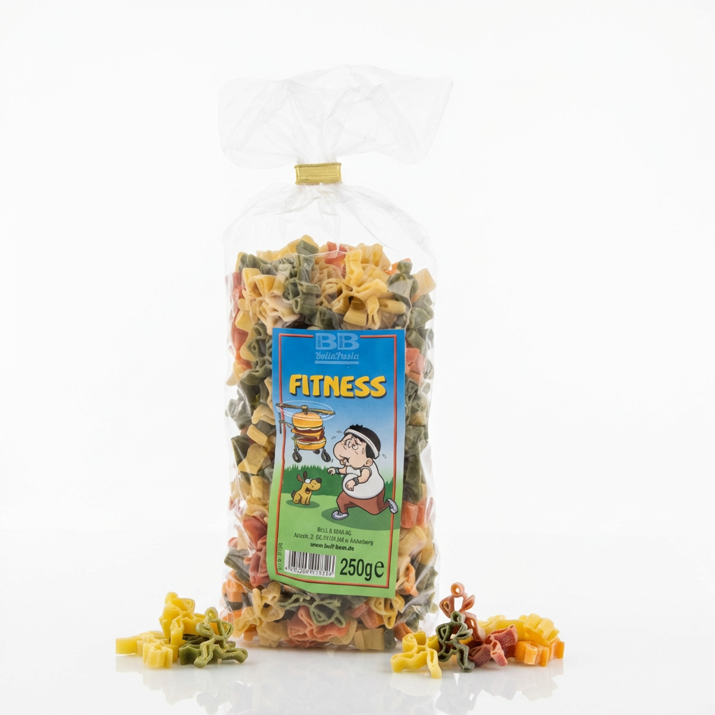 Pasta mit Fitness-Motiven