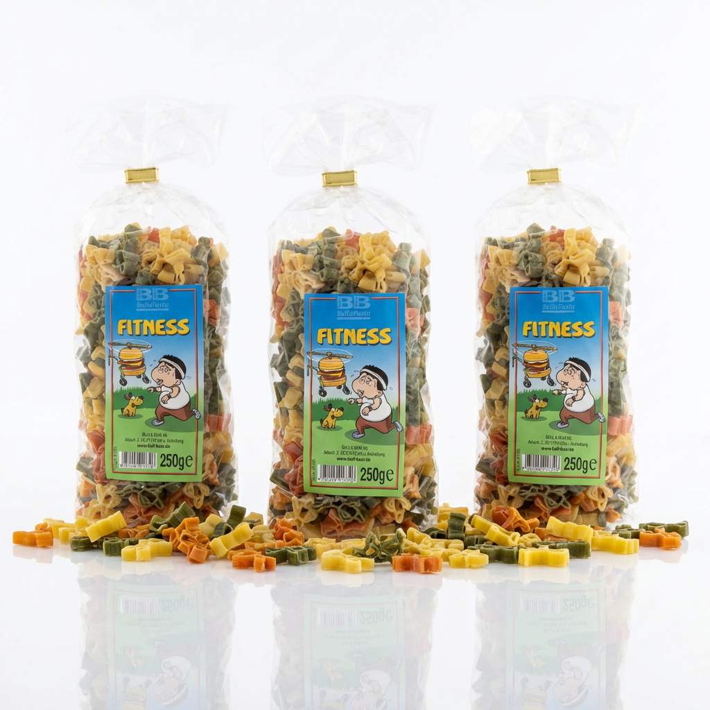 3 x Pasta mit Fitness-Motiven