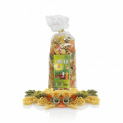 Pasta mit Garten-Motiv