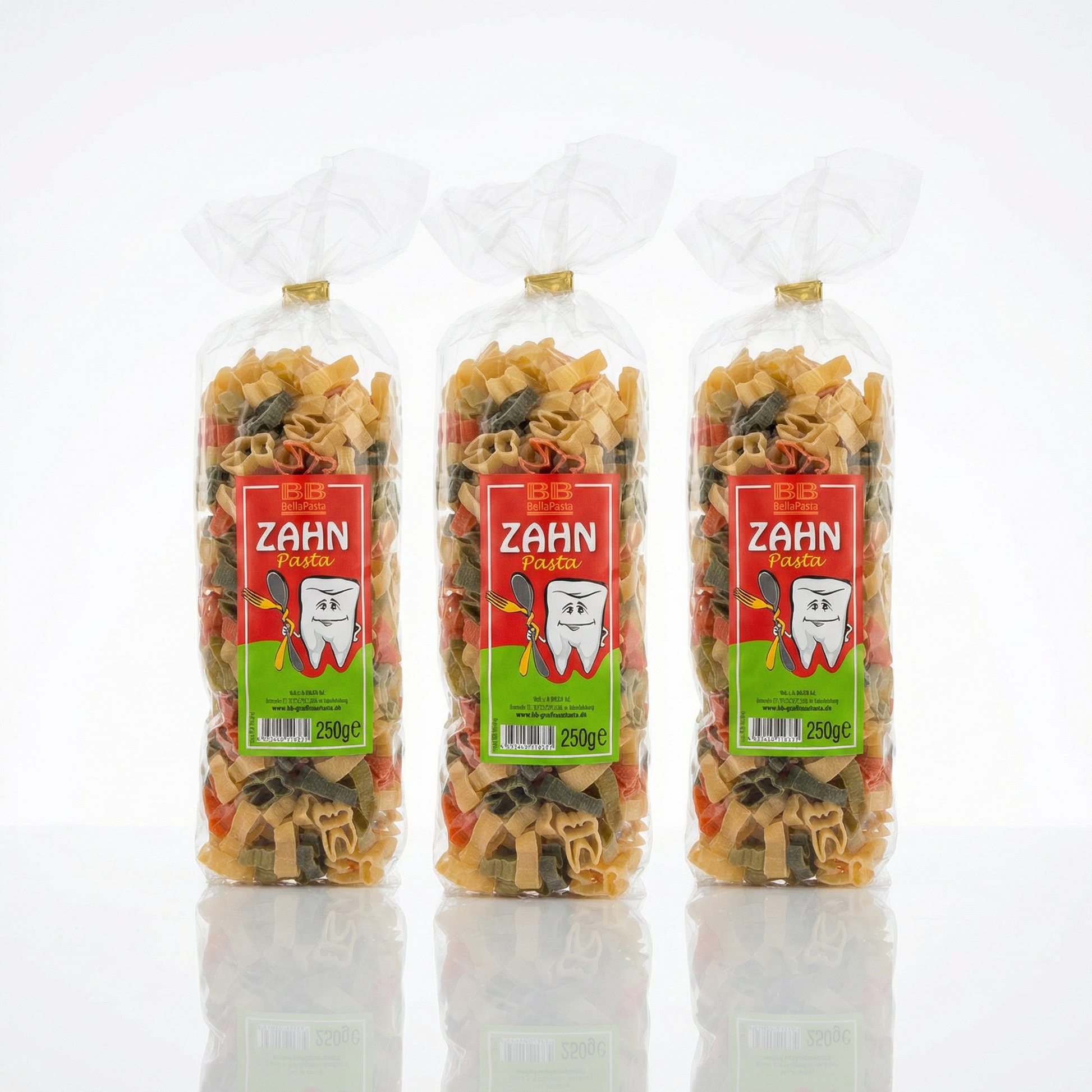 3er SEt Motivnudeln Zahn Pasta 