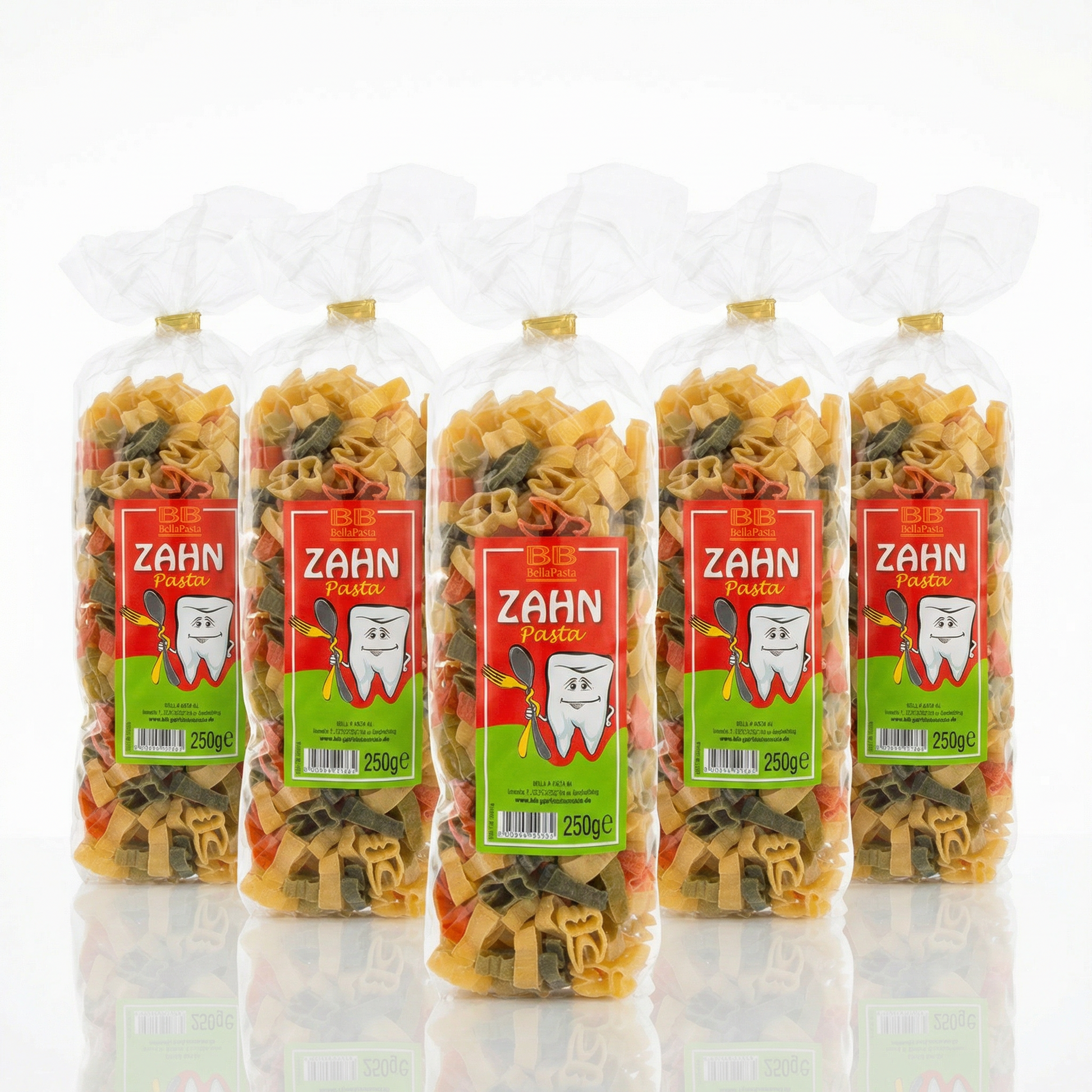 5er Set Motivnudeln Zahn Pasta 