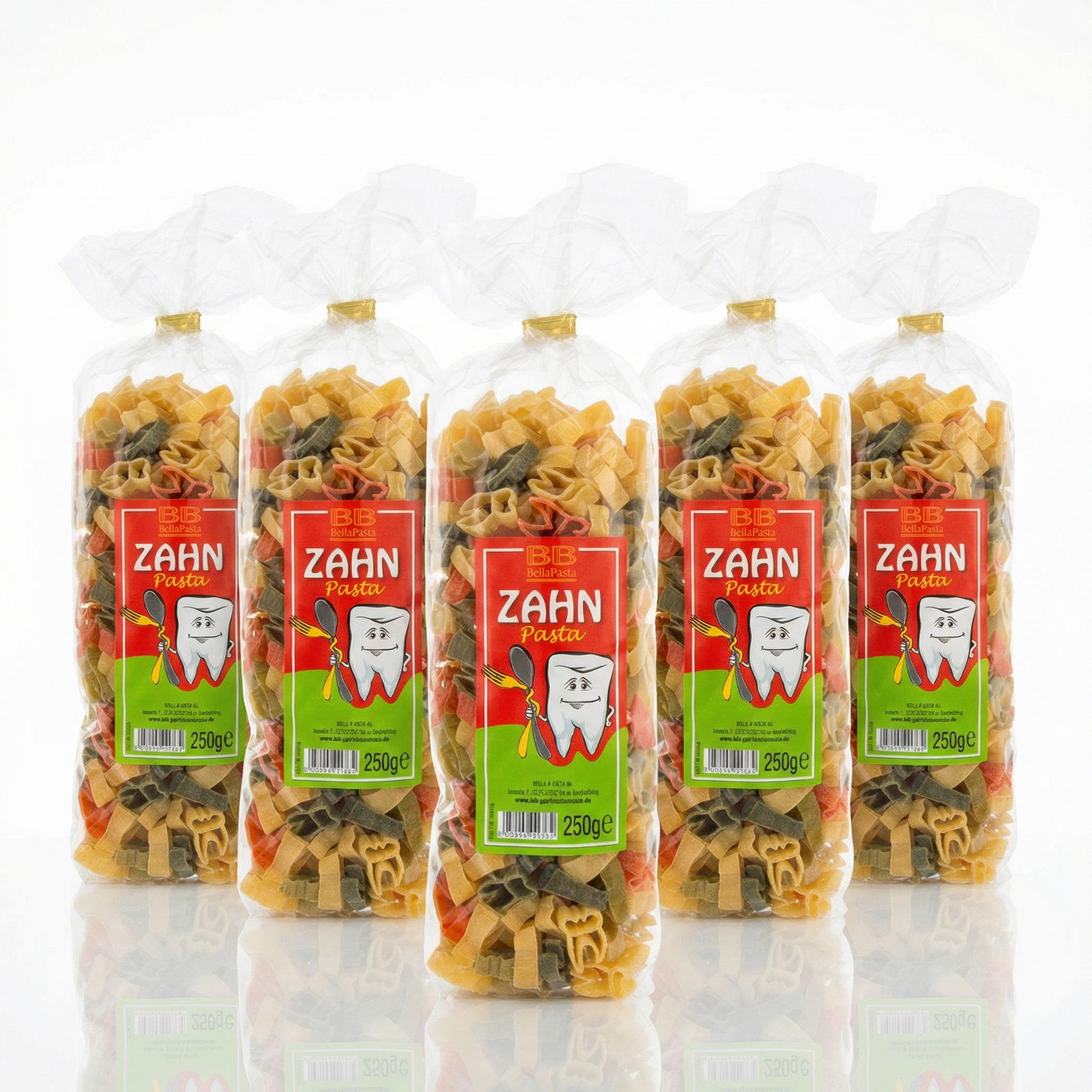 5er Set Motivnudeln Zahn Pasta 