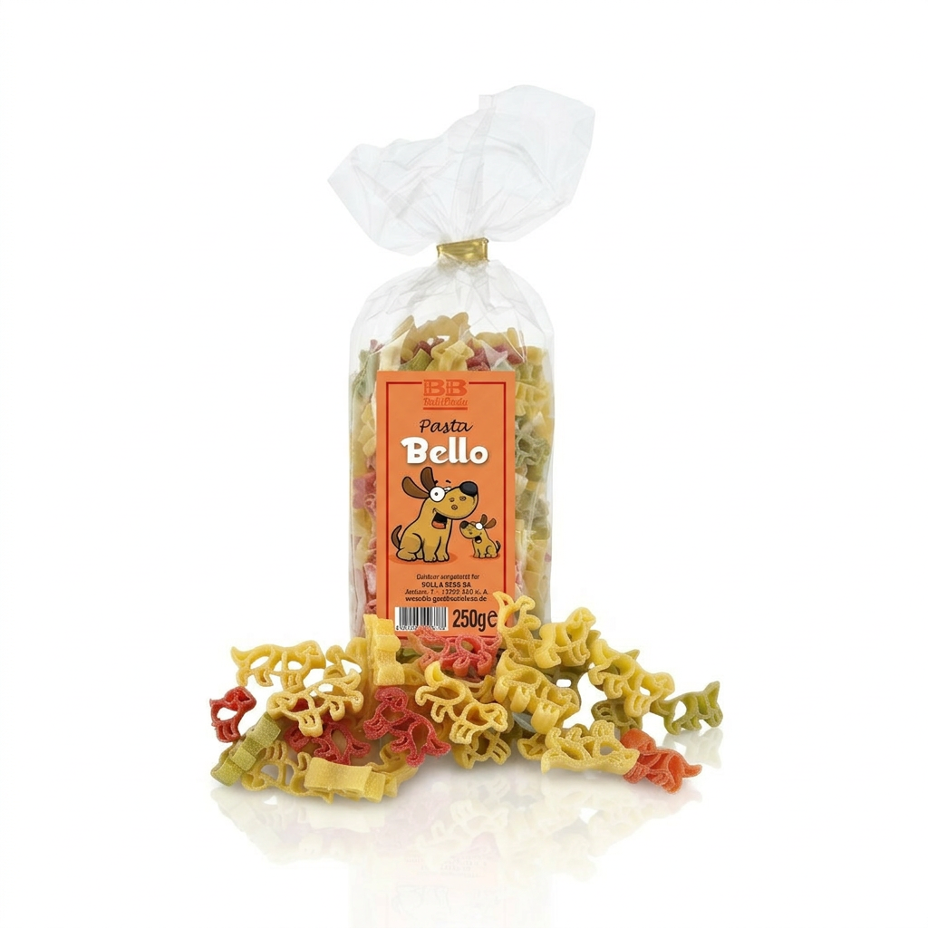 Pasta mit Hunde-Motiven 