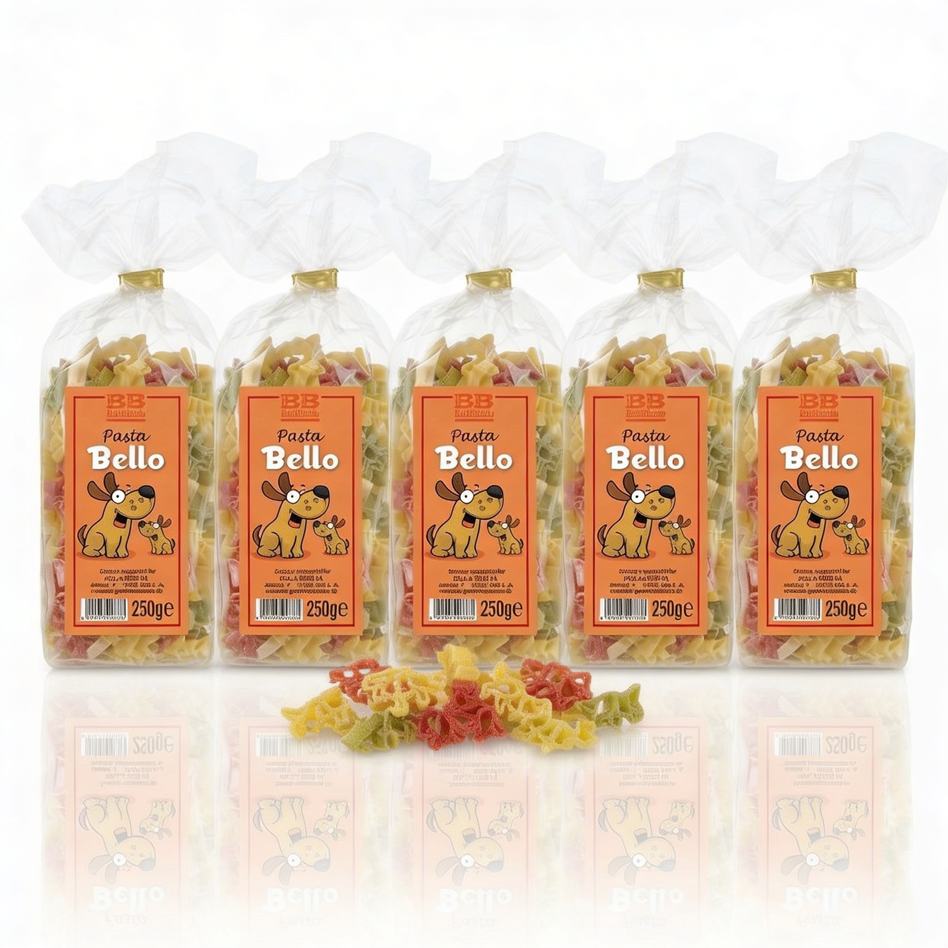 Pasta mit Hunde-Motiven 