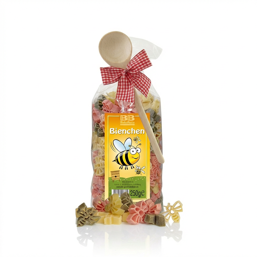 Motivnudeln Biene mit Kochlöffel