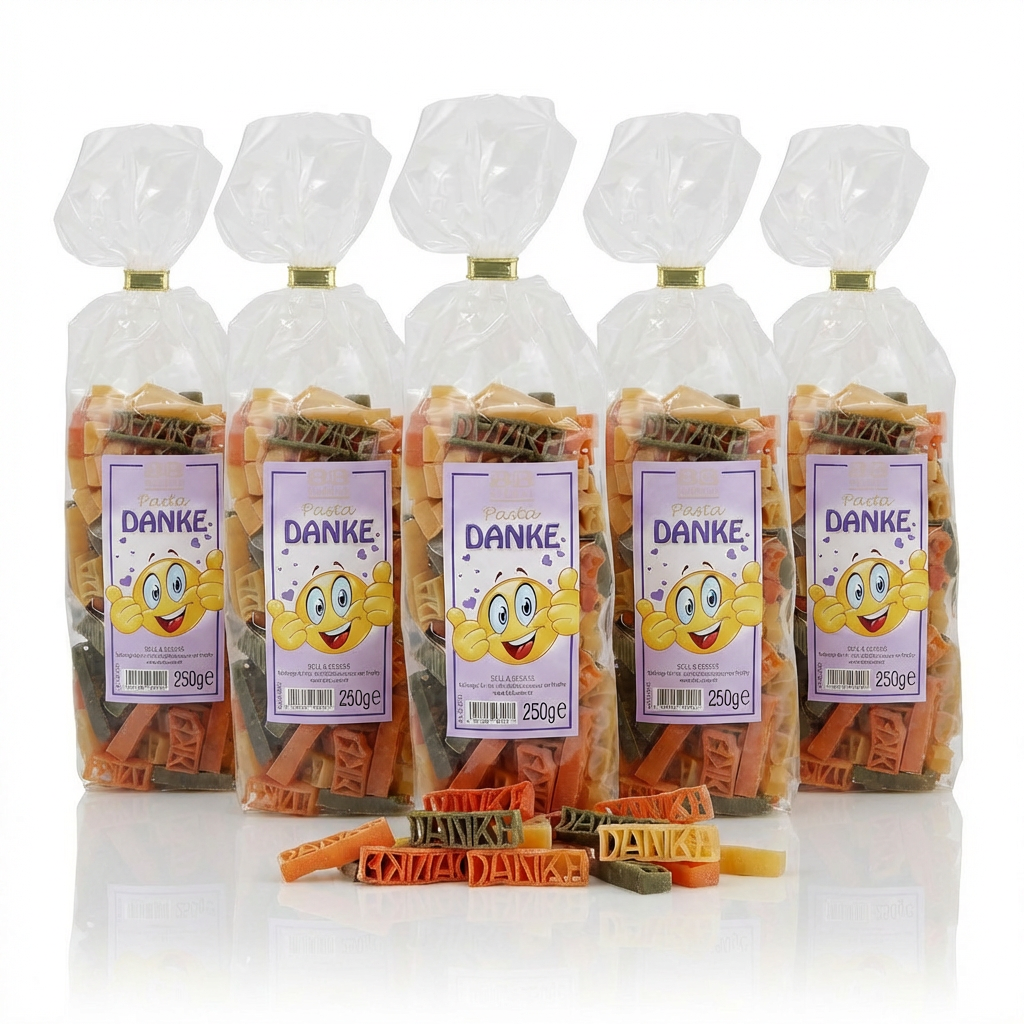 Motivnudeln Danke 5er